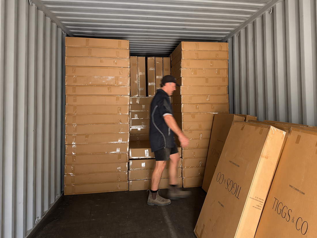 Delivery Day - Unpacking our order during a cyclone